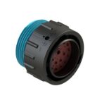 Black thermoplastic DIP Connector offering multiple terminal configurations and certified to meet ROHS standards for electronic connections