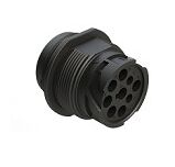 Black DIP Connector with multiple terminal types and thermoplastic shell engineered for performance from minus 55 to plus 125 degrees Celsius